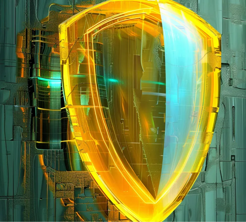 Abstract yellow shape to illustrate economic shifts