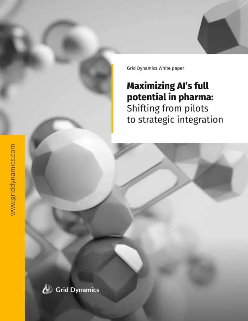 A book cover with the text Maximizing AI's full potential in pharma