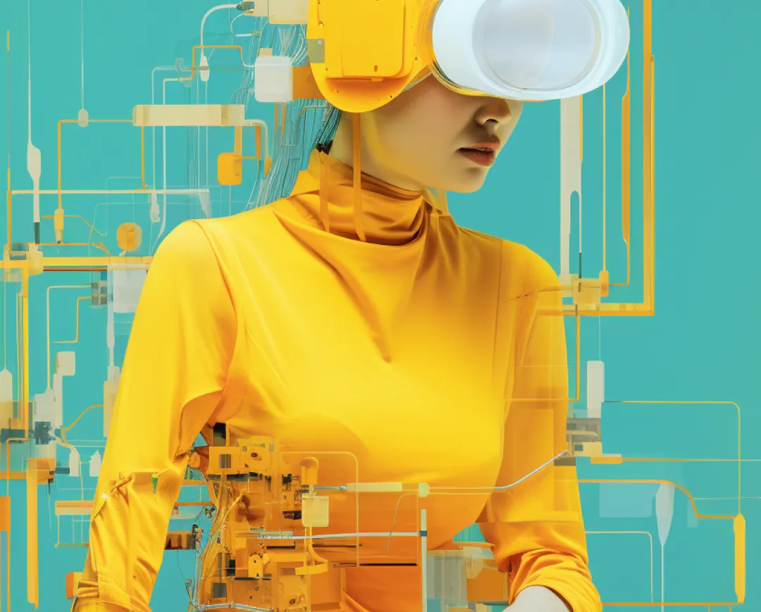 A person using advanced analytical data and AI to drive innovation in manufacturing 
