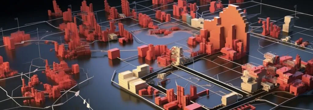 A lego style city