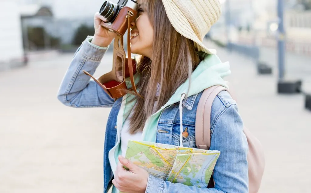 A tourist with a map