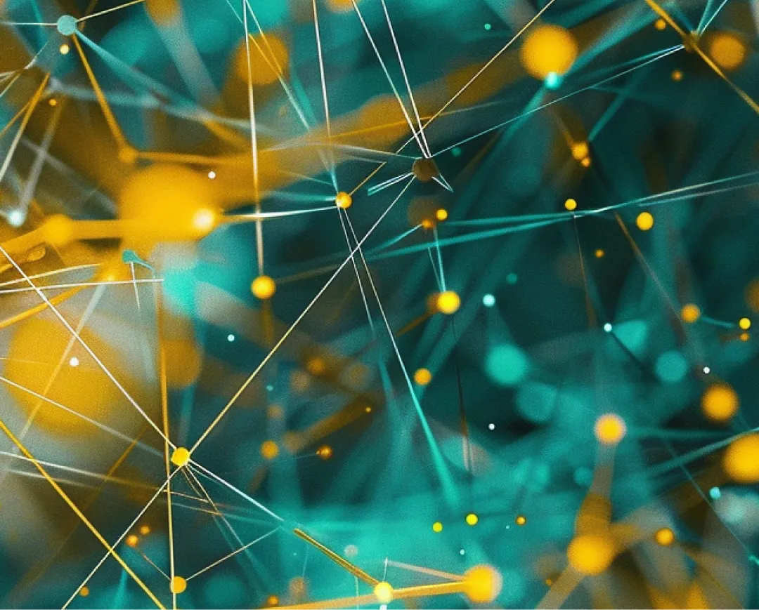 Yellow and green pattern to illustrate AI-powered workflows in insurance sector