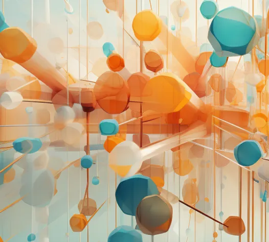 Abstract AI generated shapes to explain entirely new elements in pharma