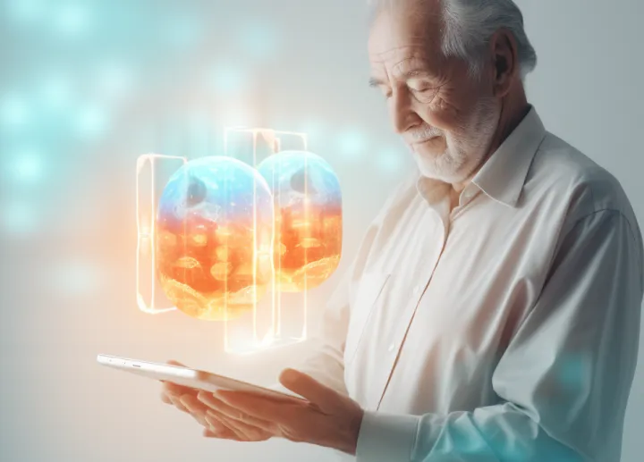 A senior patient is receiving patient-centric care