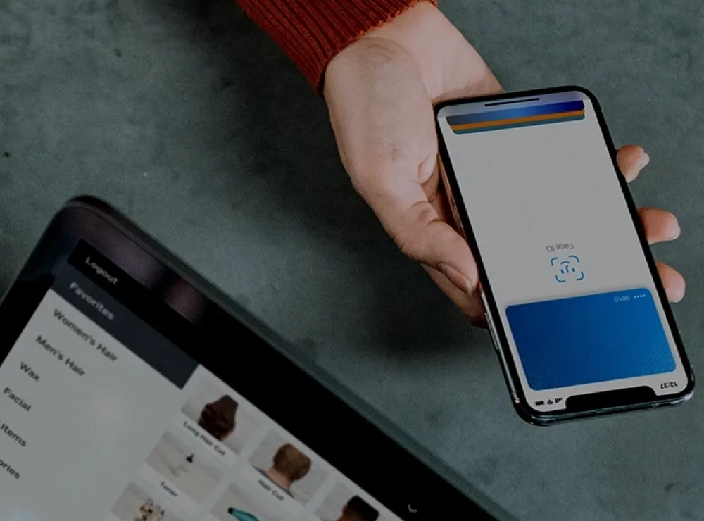 A person checking a mobile phone