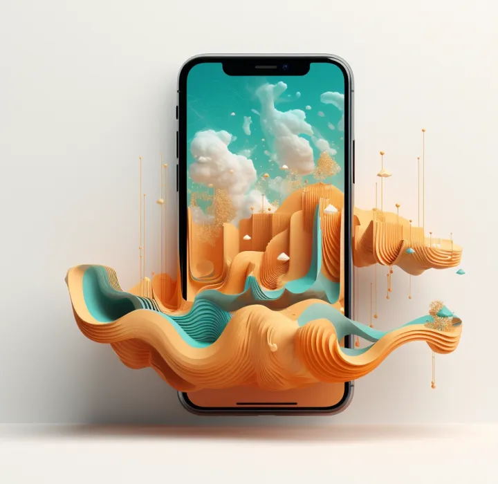 A mobile phone to illustrate customer experience transformation with generative AI