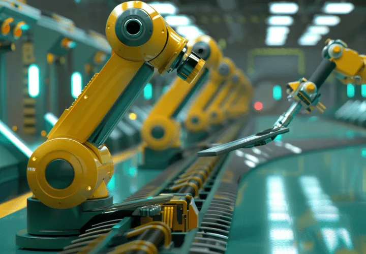 A robo line in a plant in supply industry